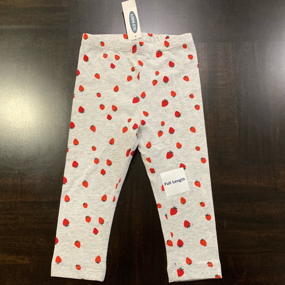 Old Navy 🍓 🍓 🍓 Girl Leggings Size 18-24M